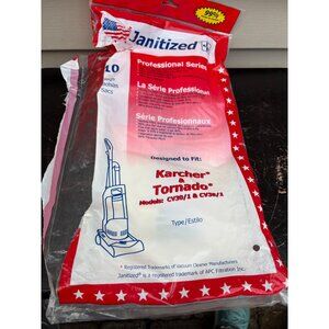 Replacement Vacuum Bags For Karcher & Tornado CV30/1 & CV38/1 Models - Pack Of 8